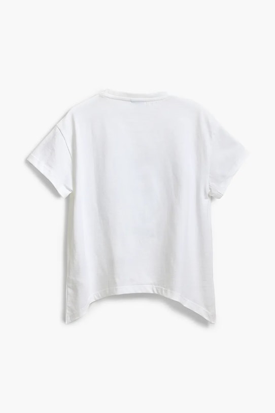 Deklice Otroška bombažna kratka majica Desigual 25SGTK01 bela