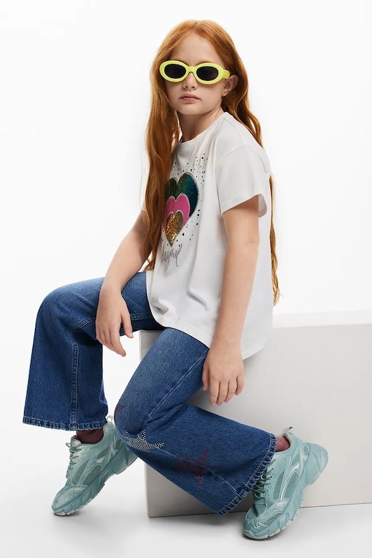 Otroška bombažna kratka majica Desigual 25SGTK01