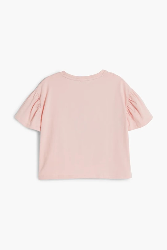 Момиче Детска памучна тениска Desigual 25SGTK03 розов