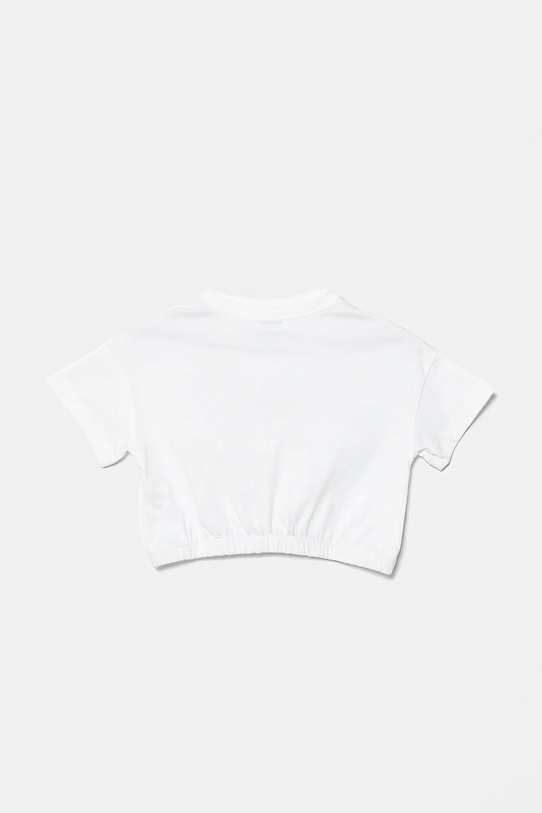 Deklice Otroška bombažna kratka majica Desigual 25SGTK11 bela