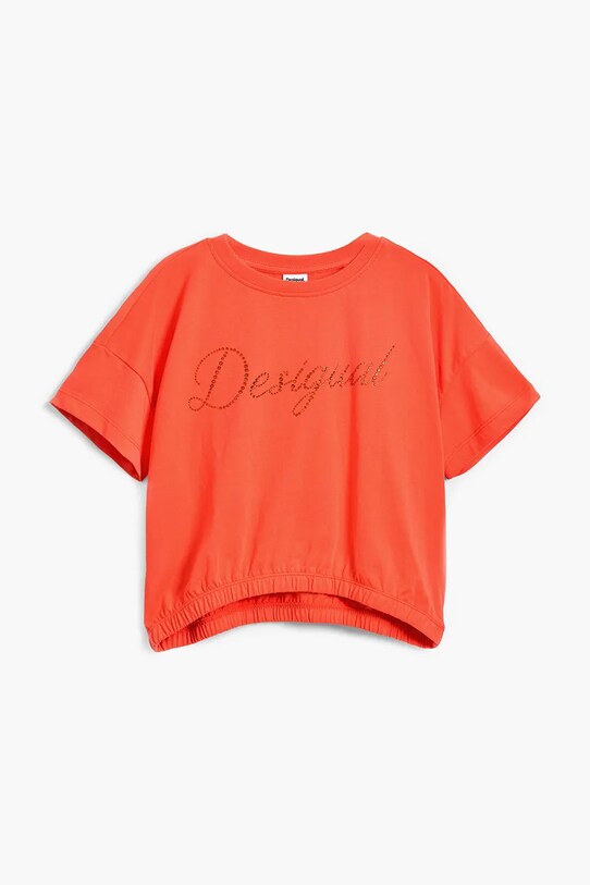 Дитяча бавовняна футболка Desigual 25SGTK11 помаранчевий SS25
