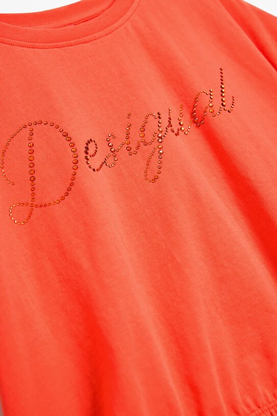 Дитяча бавовняна футболка Desigual 25SGTK11 помаранчевий