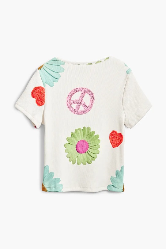 Deklice Otroška kratka majica Desigual 25SGTK18 bela