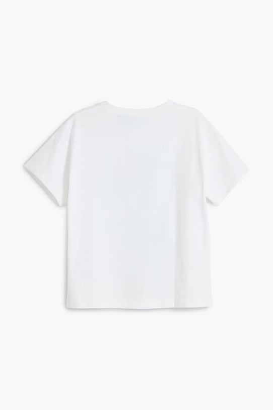 Deklice Otroška bombažna kratka majica Desigual x Disney 25SGTK19 bela