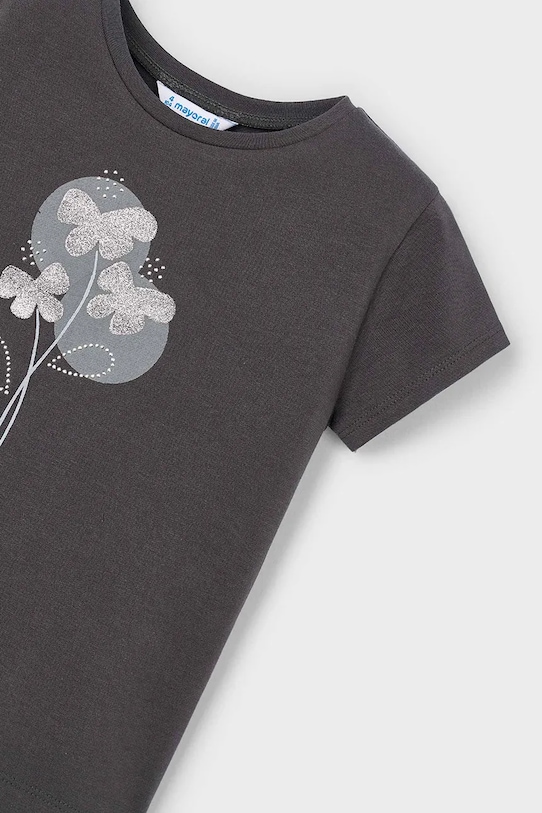 Dziewczynka Mayoral t-shirt dziecięcy 174.6E.Mini.PPYA szary