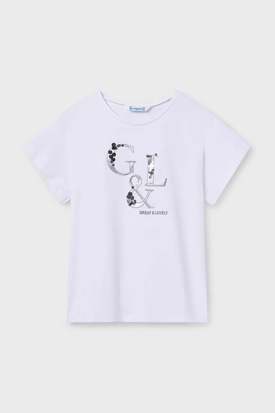 Mayoral gyerek póló elasztánnal fehér 854.8C.Junior.PPYA