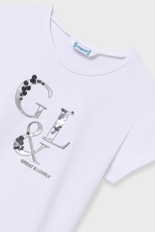 Lány Mayoral gyerek póló 854.8C.Junior.PPYA fehér