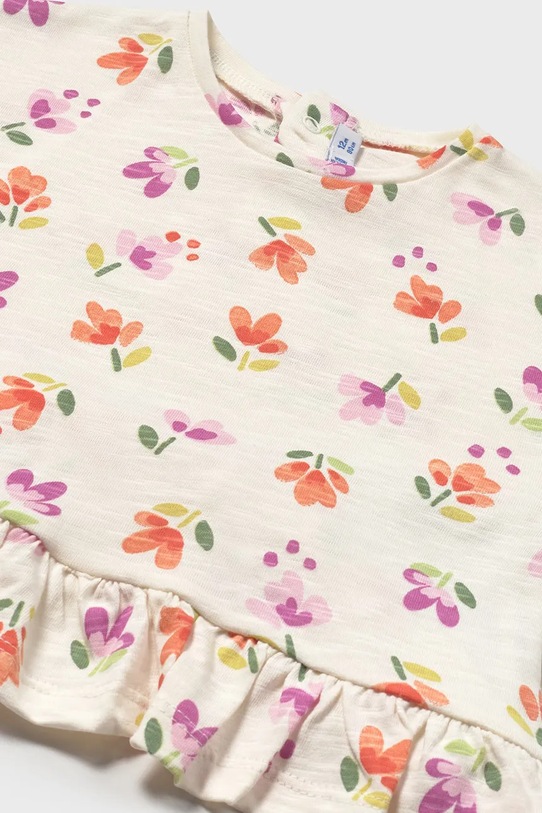 Mayoral t-shirt bawełniany dziecięcy 2-pack fioletowy 1047.4H.Baby.PPYA