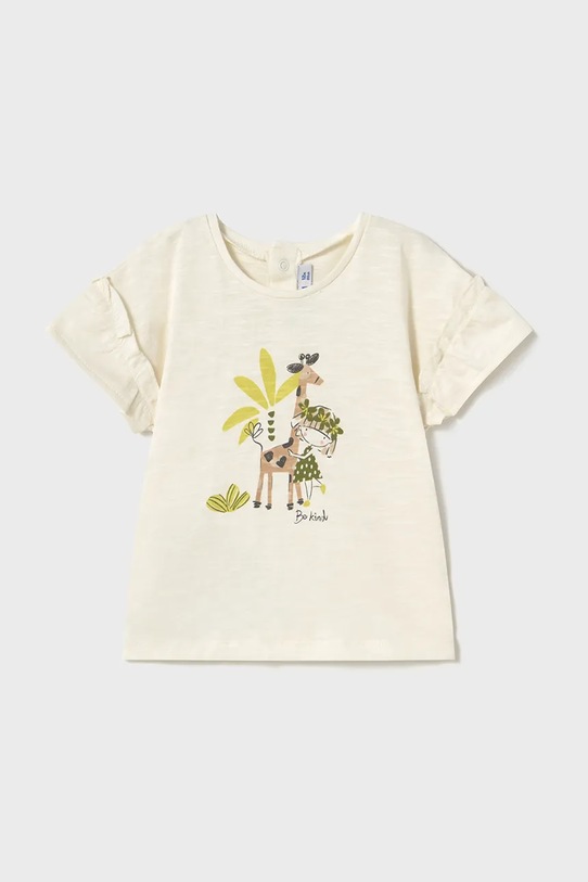 Mayoral t-shirt bawełniany dziecięcy 2-pack 1047.4H.Baby.PPYA zielony SS25