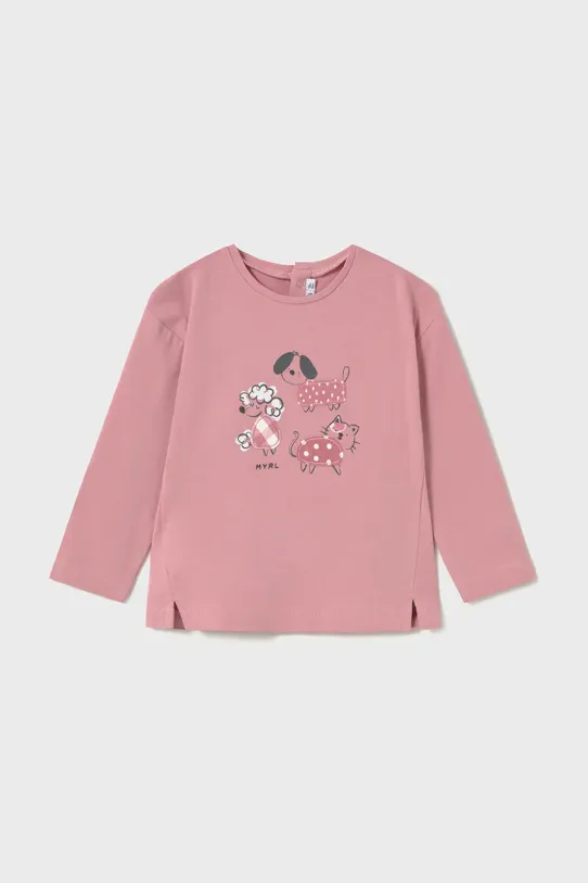 Mayoral longsleeve copii print roz 1051.4F.Baby.PPYA