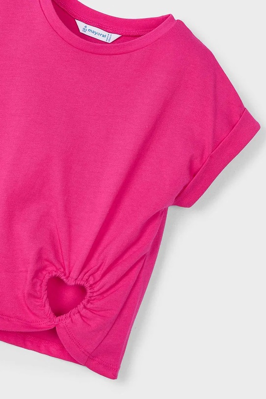 Djevojčice Dječja pamučna majica kratkih rukava Mayoral 3006.6F.Mini.PPYA roza