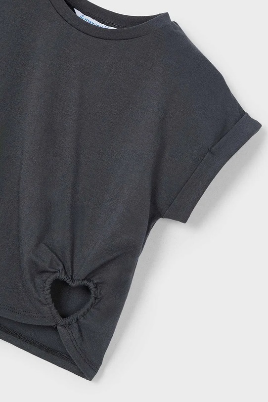 Djevojčice Dječja pamučna majica kratkih rukava Mayoral 3006.6F.Mini.PPYA siva