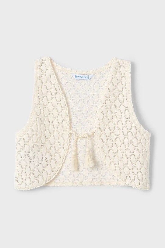 Fete Mayoral tricou de bumbac pentru copii 3007.6G.Mini.PPYA bej