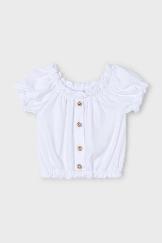 Dětská halenka Mayoral 3008.6G.Mini.PPYA bílá SS25