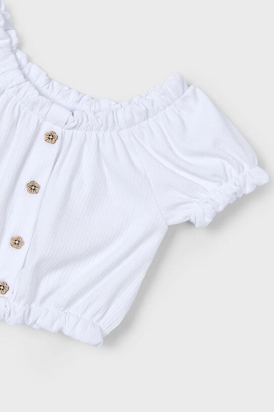 Dětská halenka Mayoral bílá 3008.6G.Mini.PPYA