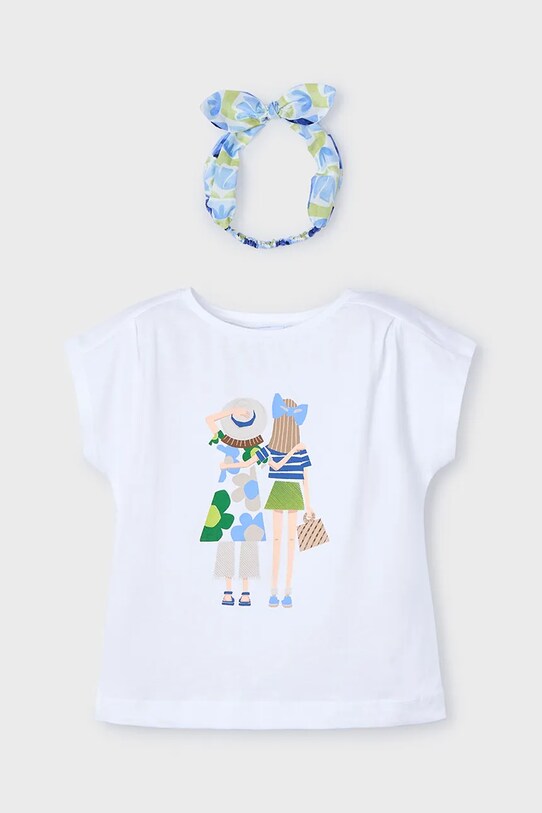 Mayoral tricou de bumbac pentru copii print albastru 3009.6H.Mini.PPYA