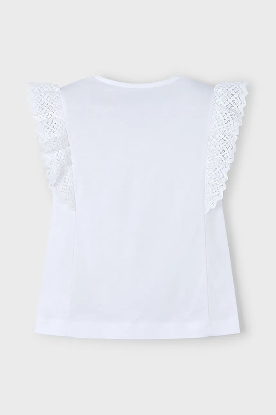 Dziewczynka Mayoral t-shirt bawełniany dziecięcy 3010.6J.Mini.PPYA biały