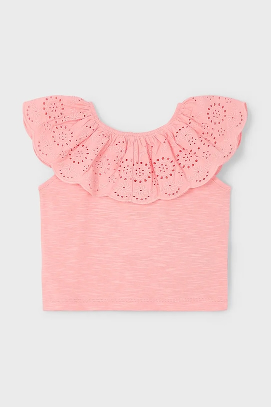 Mayoral tricou de bumbac pentru copii 3012.6K.Mini.PPYA portocaliu SS25