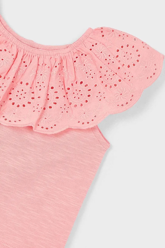 Fete Mayoral tricou de bumbac pentru copii 3012.6K.Mini.PPYA portocaliu