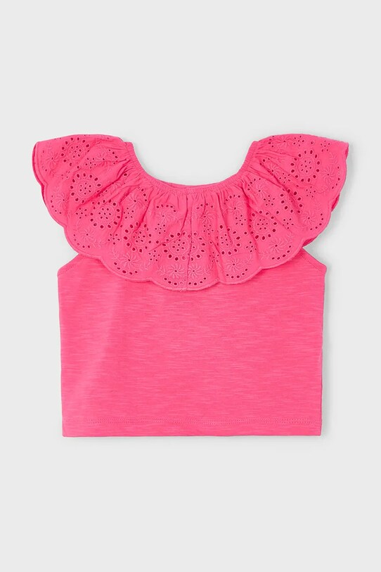 Mayoral tricou de bumbac pentru copii 3012.6K.Mini.PPYA roz SS25