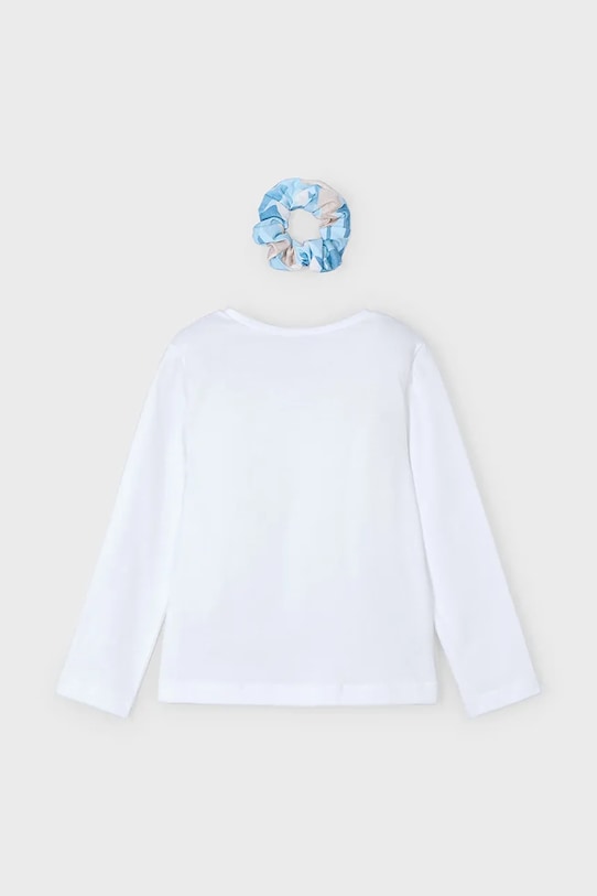 Fete Mayoral longsleeve din bumbac pentru copii 3016.6G.Mini.PPYA albastru