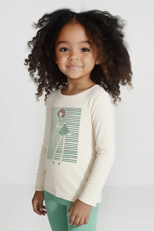 Хлопковый детский лонгслив Mayoral хлопок зелёный 3016.6G.Mini.PPYA