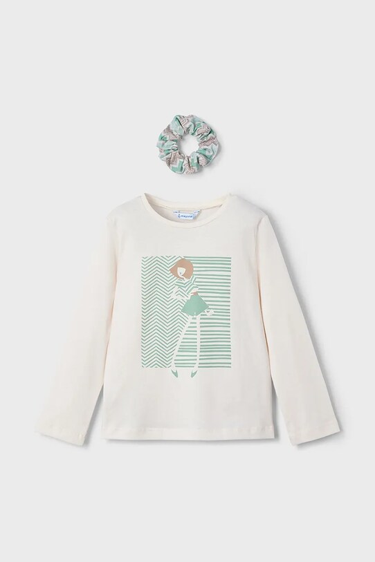 Хлопковый детский лонгслив Mayoral 3016.6G.Mini.PPYA зелёный SS25