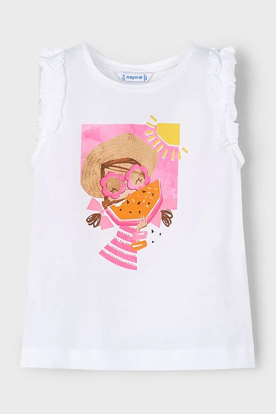 Mayoral top din bumbac pentru copii 3021.6P.Mini.PPYA roz SS25