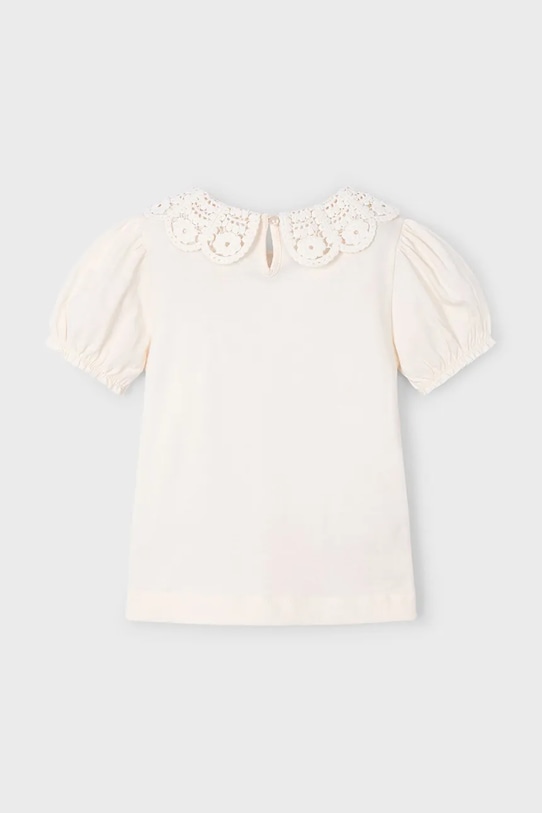 DÍVKA Dětské bavlněné tričko Mayoral 3055.6H.Mini.PPYA béžová