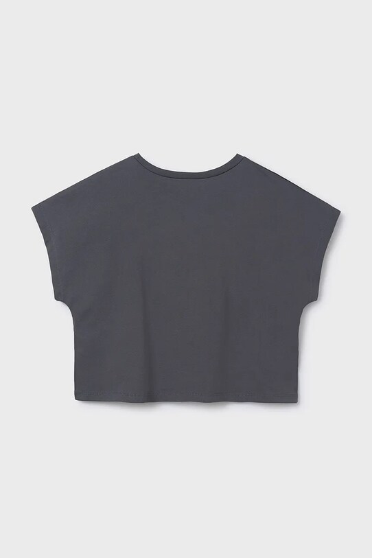Mayoral t-shirt bawełniany dziecięcy 6021.8B.Junior.PPYA szary SS25
