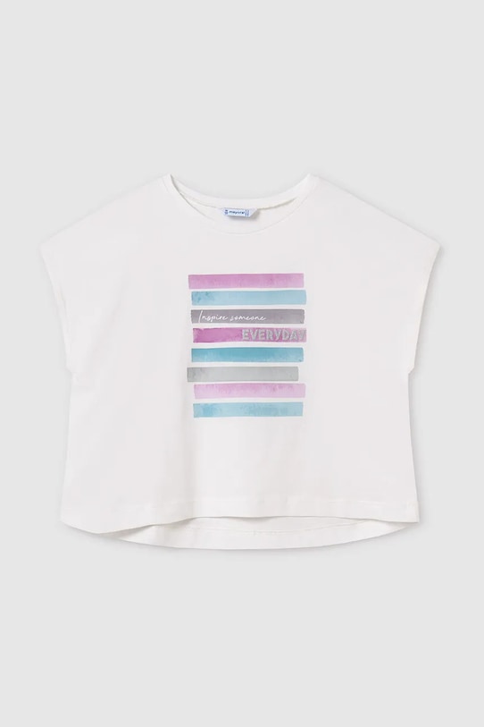 Детская хлопковая футболка Mayoral хлопок фиолетовой 6026.8E.Junior.PPYA