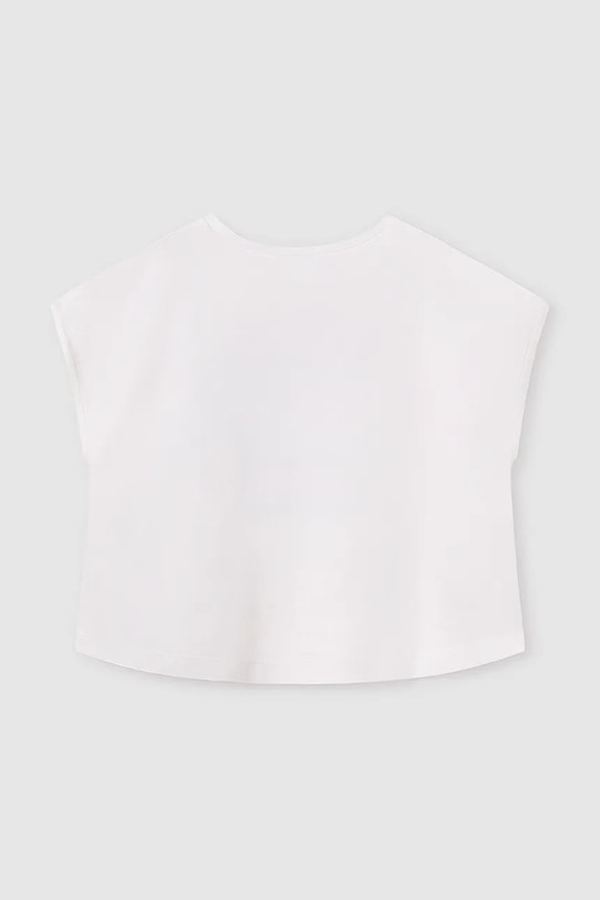 Детская хлопковая футболка Mayoral 6026.8E.Junior.PPYA фиолетовой SS25