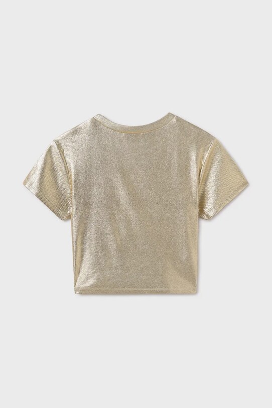 Mayoral t-shirt dziecięcy 6027.8B.Junior.PPYA złoty SS25