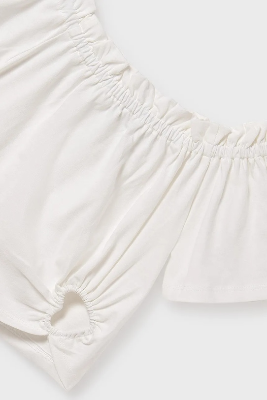 Mayoral t-shirt bawełniany dziecięcy beżowy 6028.8E.Junior.PPYA