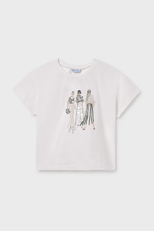 Dětské bavlněné tričko Mayoral kulatý šedá 6030.8D.Junior.PPYA