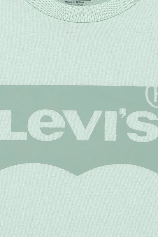 Deklice Otroška bombažna kratka majica Levi's BATWING TEE 4EK825 zelena