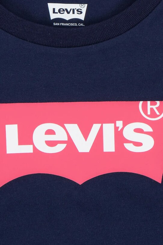 BIMBA Levi's t-shirt in cotone per bambini BATWING TEE 4EK825 blu navy