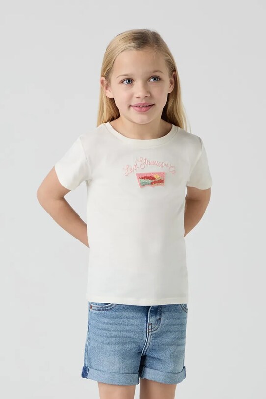 Детская футболка Levi's SS DESERT BATWING TEE остальные бежевый 3EM161