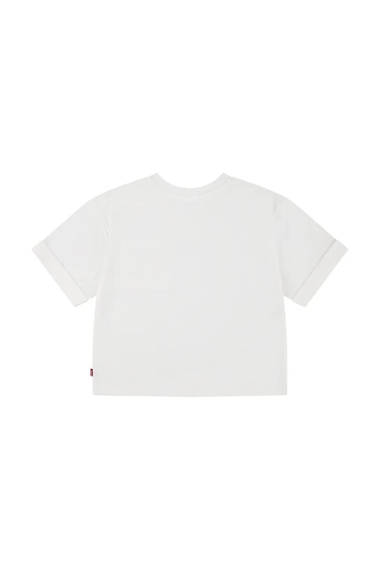 Dětské tričko Levi's ROLL CUFF MEET AND GREET T 4EM166 bílá SS25