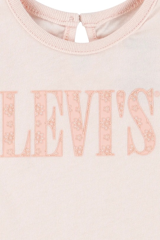Μπλουζάκι μωρού Levi's SS SMOCKED SLV TEE ροζ 1EM183