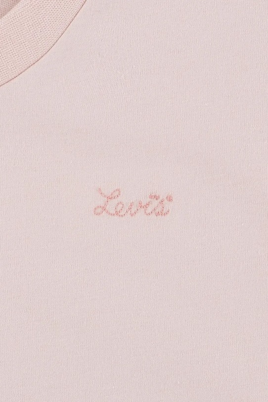 Dziewczynka Levi's t-shirt dziecięcy OVERSIZE EMBROIDERY FLORAL 3EM398 różowy
