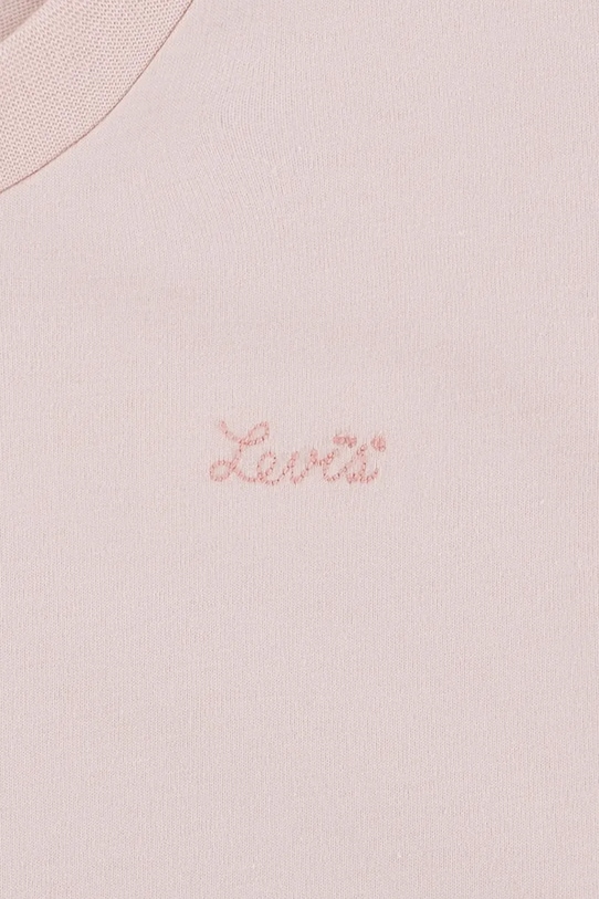 Levi's t-shirt dziecięcy OVERSIZE EMBROIDERY FLORAL różowy 4EM398