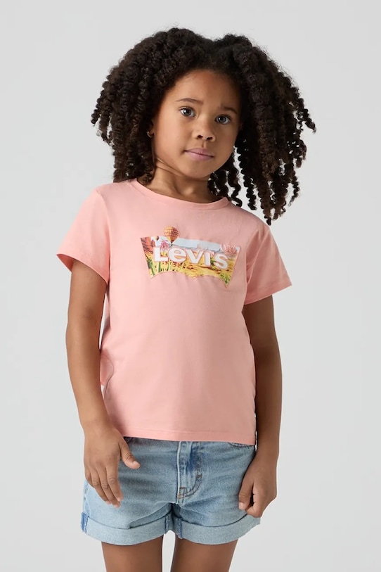 Levi's tricou copii HOT AIR BALLOON BATWING TE print portocaliu 3EM638