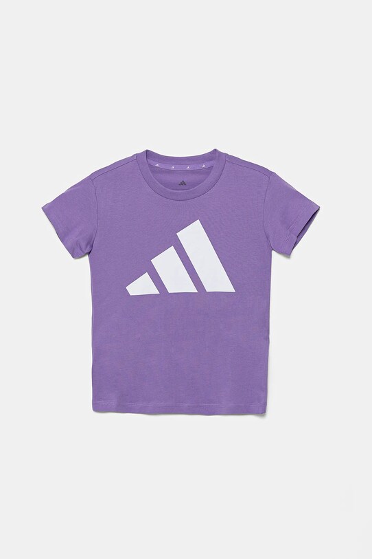 Дитяча бавовняна футболка adidas бавовна фіолетовий JC9625