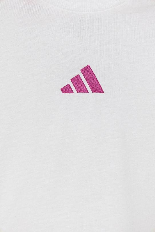 adidas t-shirt bawełniany dziecięcy biały JN6494