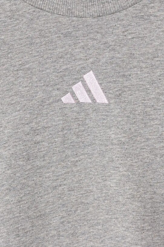 Otroška bombažna kratka majica adidas siva JJ0944