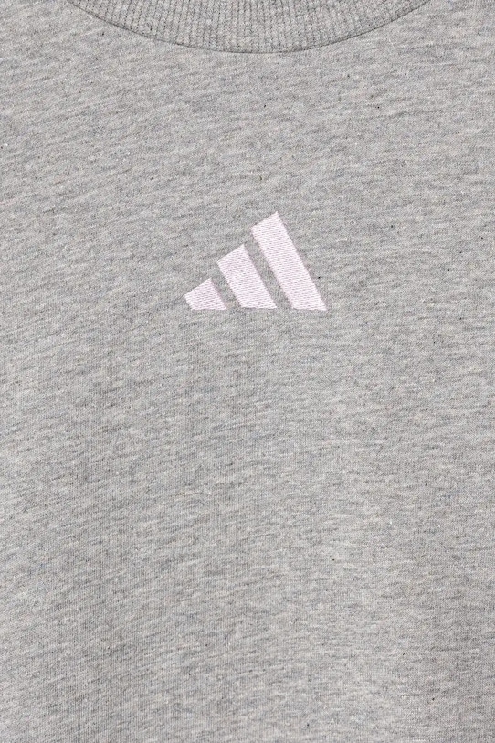 Otroška bombažna kratka majica adidas siva JJ0944