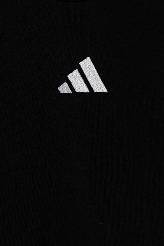 Дитяча бавовняна футболка adidas чорний JJ0946