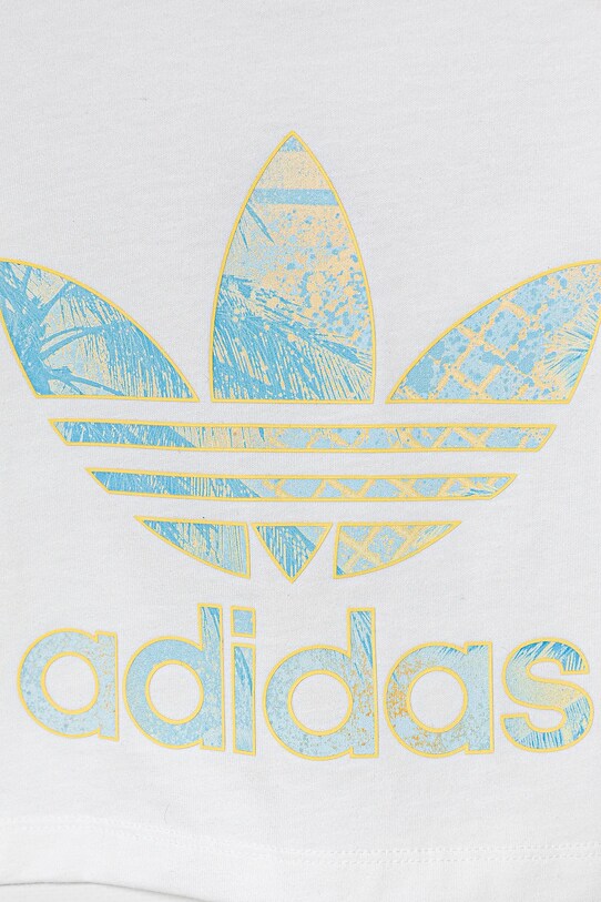 adidas Originals tricou de bumbac pentru copii alb JD2947