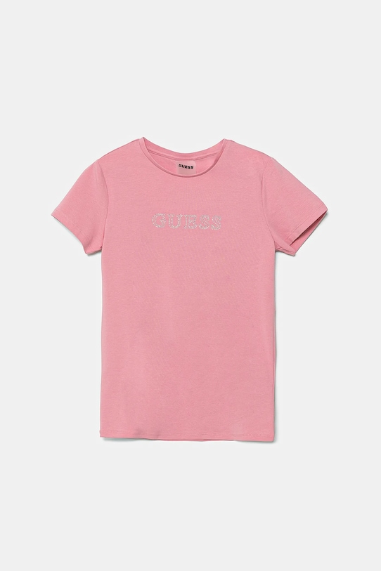 Guess tricou copii imprimeu roz J4RI49.J1314.PPYA